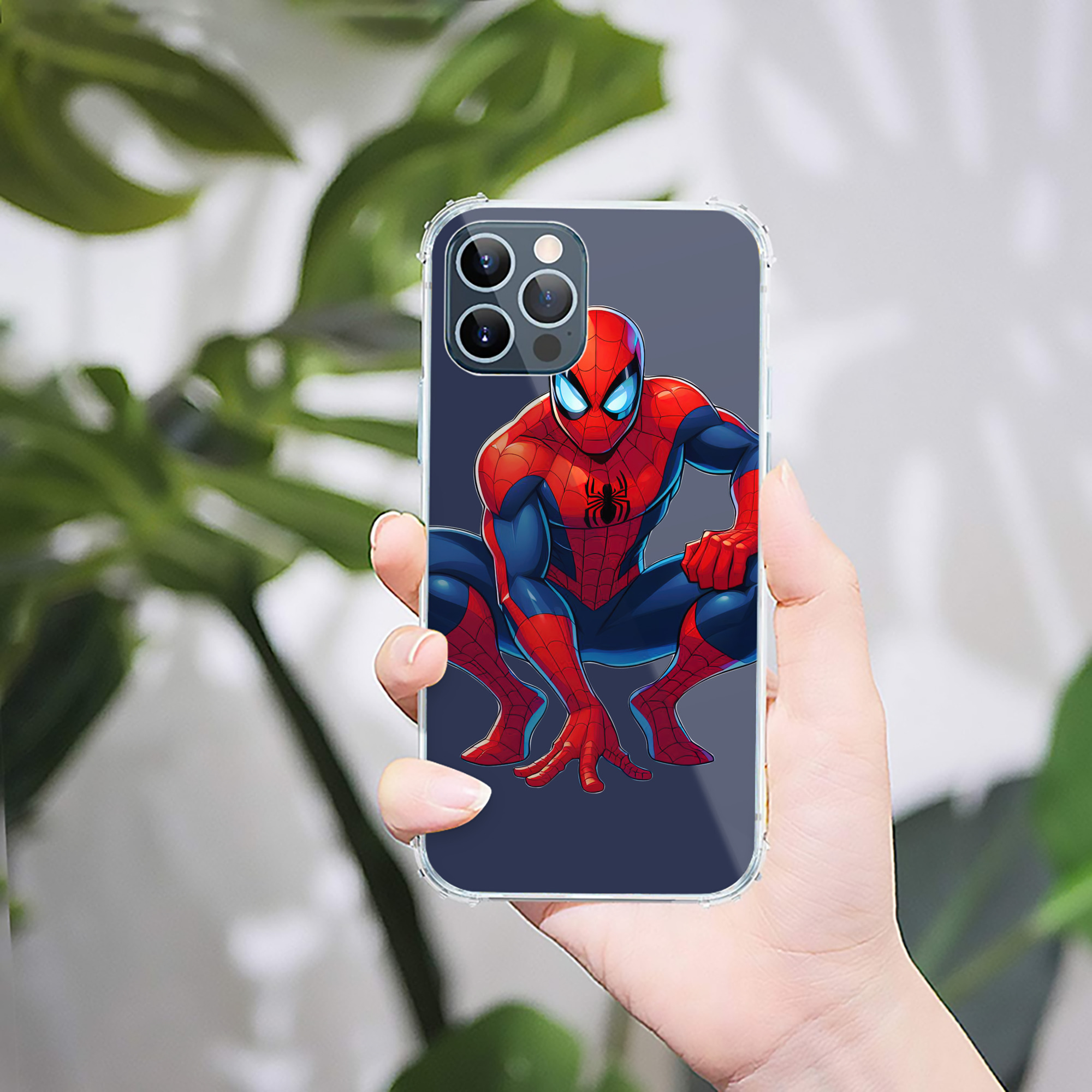 （画像用） Spider Man スパイダーマン 【iPhone 12シリーズ対応】透明スマホケース（クリアソフトケース）